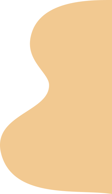 オレンジ色のふにゃふにゃしたシェイプ